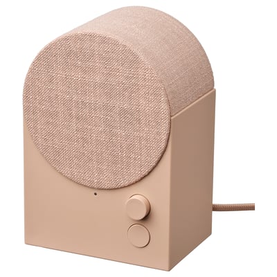 Haut-parleur Bluetooth NATTBAD, pêche, tissu et plastique, cylindrique, design élégant.