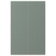 Portes NICKEBO, gris-vert, élégantes et lisses, lignes droites modernes, feuille durable.