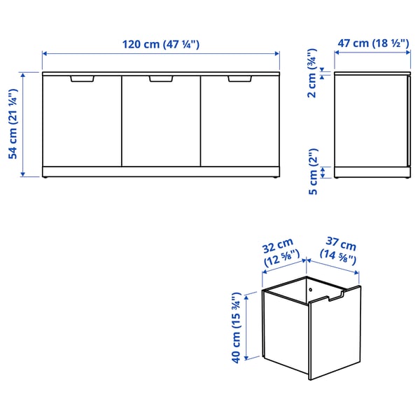 Illustration avec les mesures du produit : NORDLI.