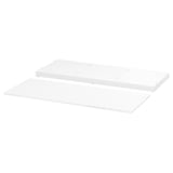 Deux blocs-tiroirs rectangulaires blancs NORDLI, élégants et modernes, prêts à être assemblés.
