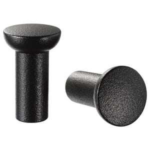 NYDALA Bouton, noir, 16 mm