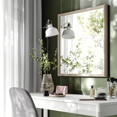 NYPONBUSKE Miroir, gris-beige, 65x65 cm