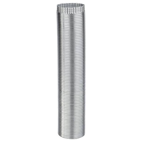UN NYTTIG TUB 150, un accessoire cylindrique en aluminium. Sa couleur argentée et son design en spirale le font ressortir.