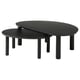 ÖRTRÄSK Tables gigognes, lot de 2, noir plaqué frêne
