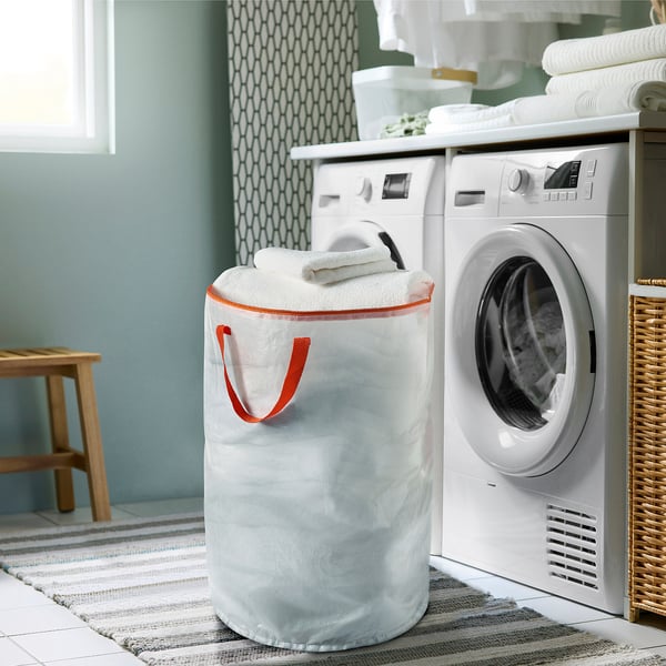 PÄRKLA Sac à linge, blanc, 70 l