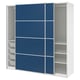 PAX / MEHAMN Armoire pte coul, blanc blanc/double face bleu, 200x66x201 cm