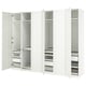 PAX / TYSSEDAL Combinaison armoire, blanc/blanc, 300x60x236 cm