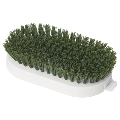 Recharge de tête de brosse PEPPRIG, poils verts sur base blanche, conception facile à détacher pour les espaces étroits.