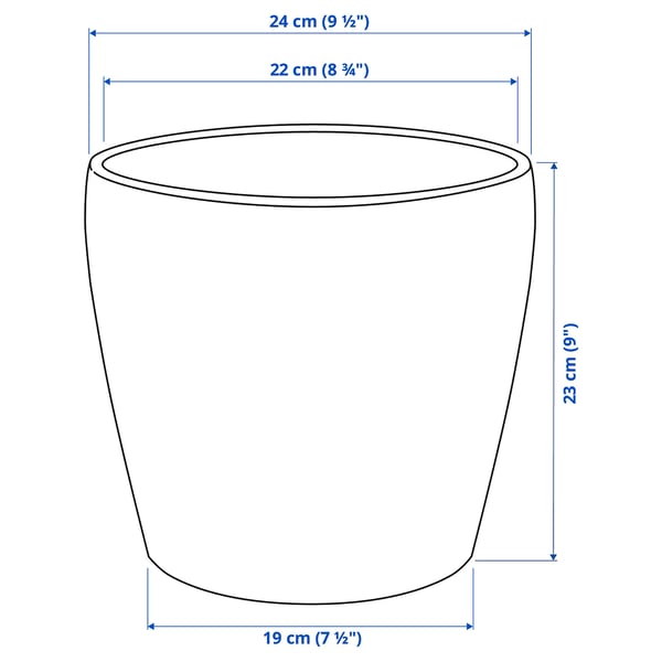 Illustration avec les mesures du produit : PERSILLADE.