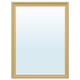 Miroir à cadre PINGSTSYREN en bois de pin naturel ; Design simple et rectangulaire.