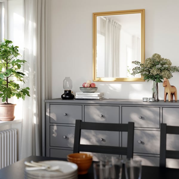 PINGSTSYREN Miroir, jaune-beige clair, 60x80 cm