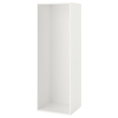 Meuble de rangement PLATSA blanc, design minimaliste, forme carrée, assemblable.