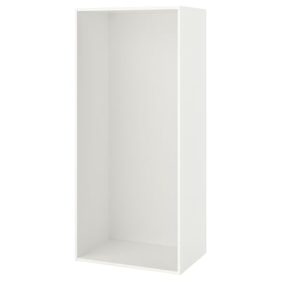 Unité de rangement PLATSA blanche, design minimaliste, rectangulaire et ouverte, parfaite pour les espaces étroits.