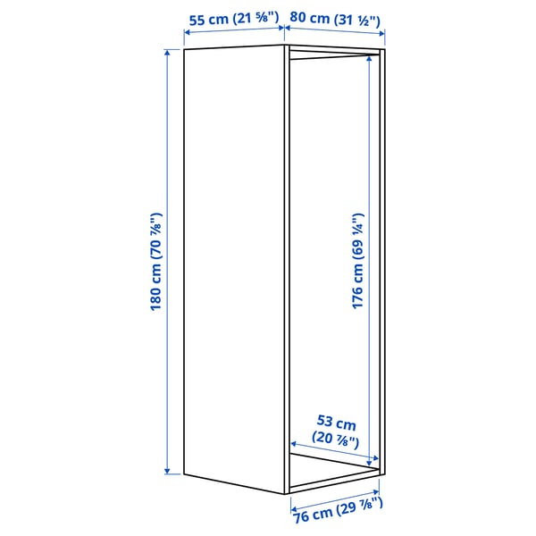 Illustration avec les mesures du produit : PLATSA.