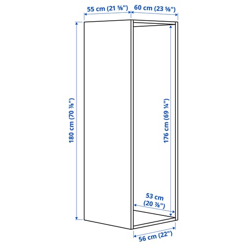 Illustration avec les mesures du produit : PLATSA.