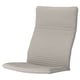 Un coussin de chaise POÄNG beige avec un design texturé et côtelé pour plus de confort et un look élégant. Il est doux et fait de tissu en polyester durable.