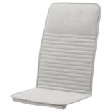 Coussin POÄNG, gris clair, tissu doux, forme rectangulaire, design matelassé.