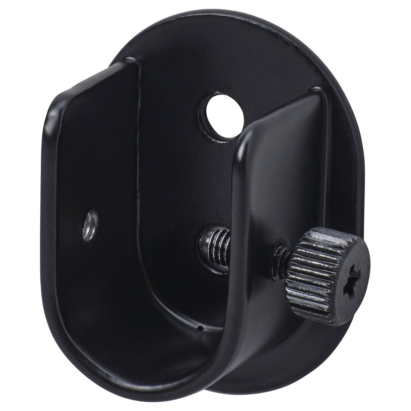 Support de tringle à rideau noir, support de plafond réglable.