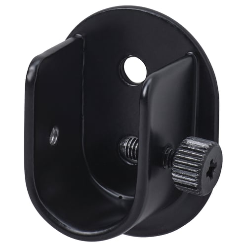 Support de tringle à rideau noir, support de plafond réglable.