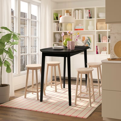 RÄVSTEN Tabouret de bar, hauteur plateau hévéa, 62 cm