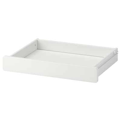 RELATERA tiroir rectangulaire blanc, design minimaliste, panneau de fibres et peinture acrylique.