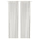 Rideaux blancs avec passe-tringles, polyester transparent et écologique.