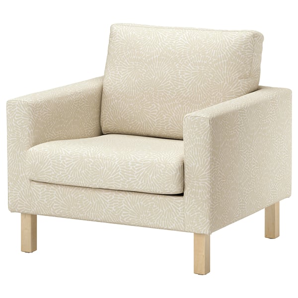 SALTSJÖBADEN Fauteuil, Vittangi beige clair/blanc