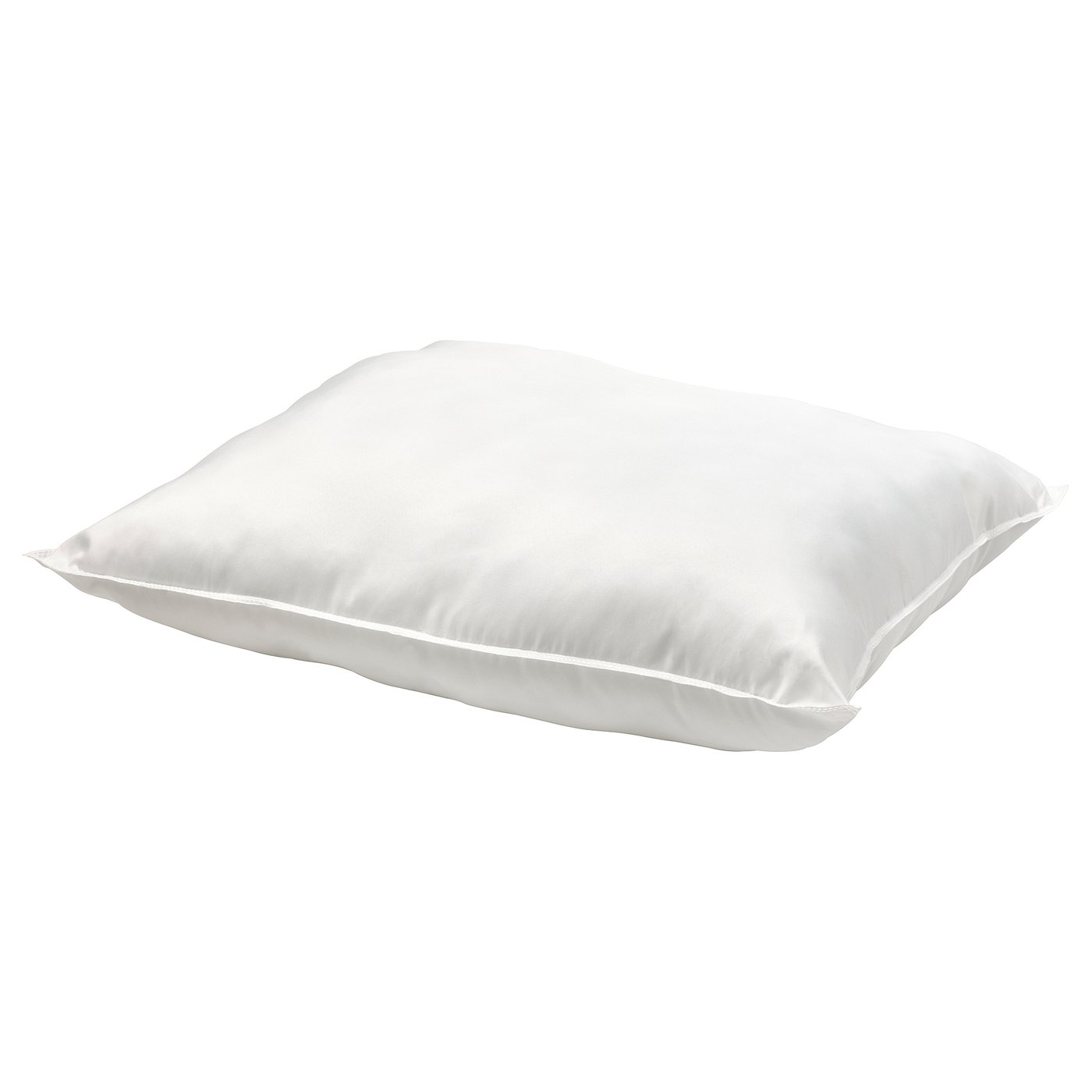Oreiller SANDGRÄSMAL blanc, rectangulaire, dodu, fabriqué à partir de polyester recyclé.