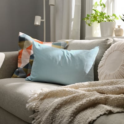 SANELA Housse de coussin, bleu clair, 40x58 cm