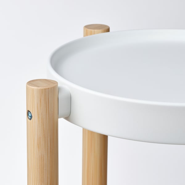 SATSUMAS Piédestal, bambou/blanc, 36 cm