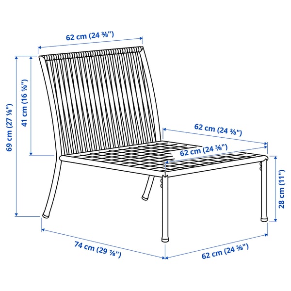 Illustration avec les mesures du produit : SEGERÖN.