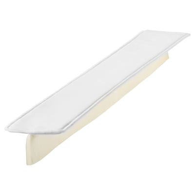 Housse de matelas SIGGERUD blanche : coton, lisse, forme rectangulaire.