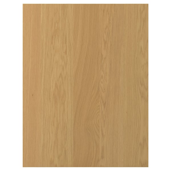 Panneau de placage de chêne SINARP : brun clair, rectangulaire, lisse, motif de grain de bois. Idéal pour les meubles.