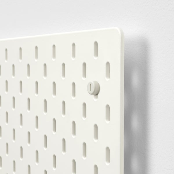SKÅDIS Panneau perforé, blanc, 56x56 cm