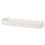 Étagère murale SKÅDIS blanche, rectangulaire, design minimaliste, base en acier, finition époxy.