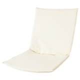 Coussin crème SKÅLBODA, mélange polyester-coton recyclé, rembourré, rectangulaire avec bords incurvés.