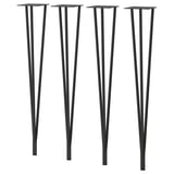 SKÅLSTA Pied de table, épingle à cheveux noir-gris