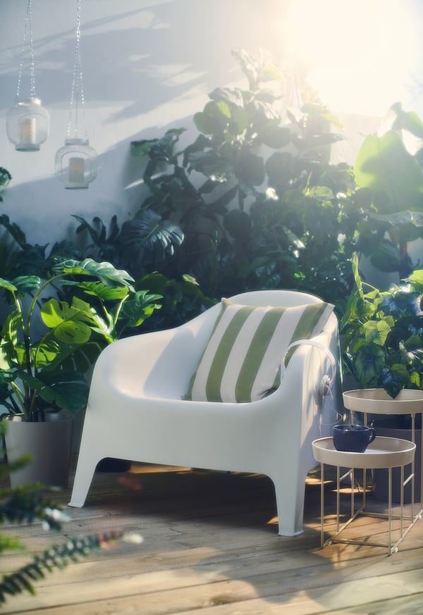 SKARPÖ Fauteuil, extérieur, blanc