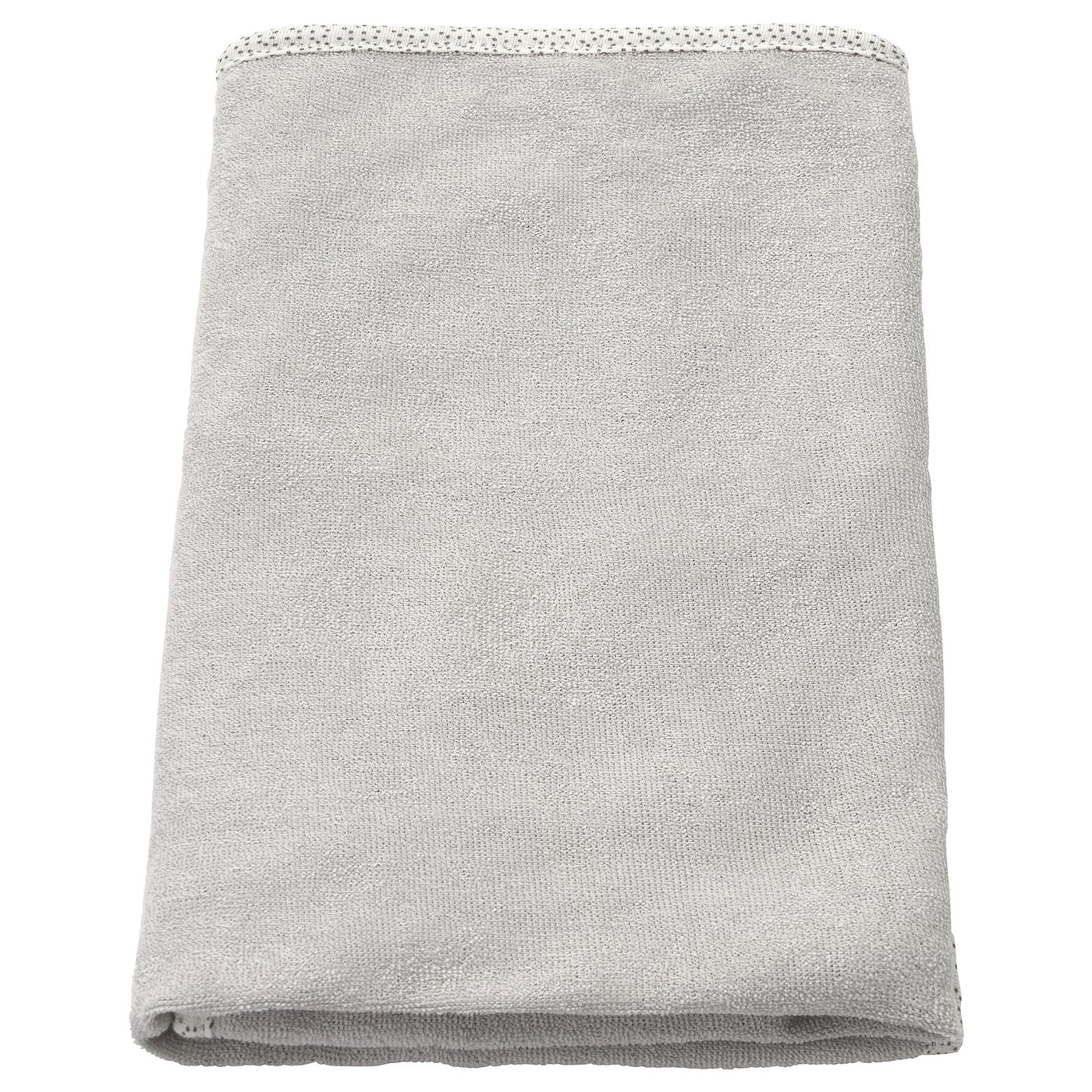 SKÖTSAM housse de matelas à langer gris pour bébé, rectangulaire, tissu éponge doux avec bords en polyester, lavable en machine, écologique.