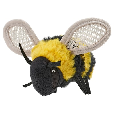 Adorable jouet en peluche bourdon jaune et noir avec une boucle pour la fixation. Fabriqué en polyester recyclé.
