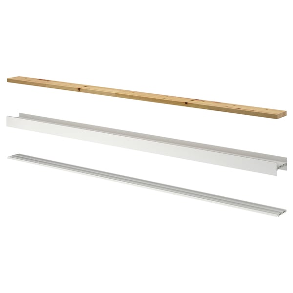 Rail de porte coulissante SKYTTA, poutre en bois, aluminium pour une installation facile.