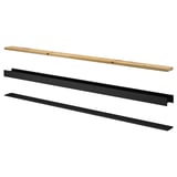 Quincaillerie de porte coulissante SKYTTA - rails noirs, support en bois