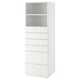 Un meuble de rangement ikea SMÅSTAD blanc avec tiroirs et étagères.