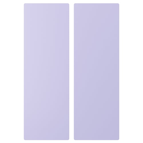 Deux panneaux violet pastel, design minimaliste.