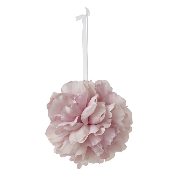 SMYCKA Fleur artificielle, intérieur/extérieur boule suspendue/hydrangea rose pâle, 15 cm
