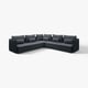 Canapé sectionnel en forme de L gris foncé SÖDERHAMN, design minimaliste moderne pour des sièges confortables.