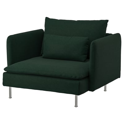 Canapé SÖDERHAMN vert foncé avec pieds en métal