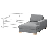 Canapé sectionnel SÖRVALLEN gris, design moderne avec rangement, tissu doux.