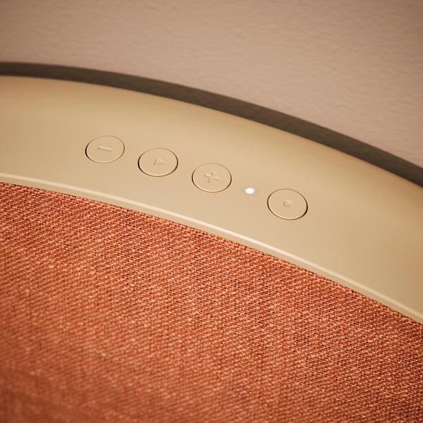 SOLSKYDD Enceinte bluetooth, beige, 45 cm