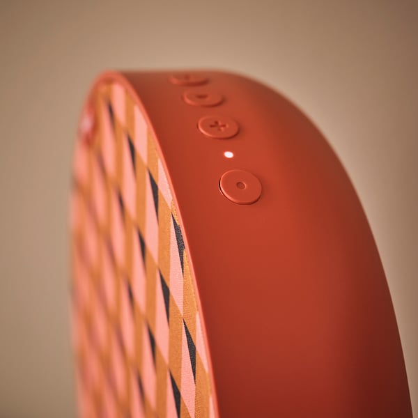 SOLSKYDD Enceinte Bluetooth portable, orange, 19 cm